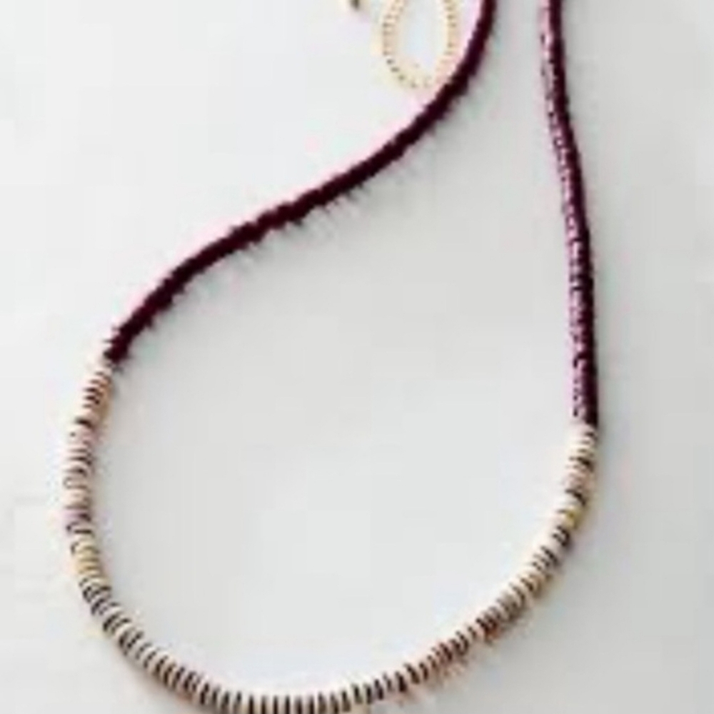 Free People Wanderin Belly Chain in Purple Puka Shell NWT